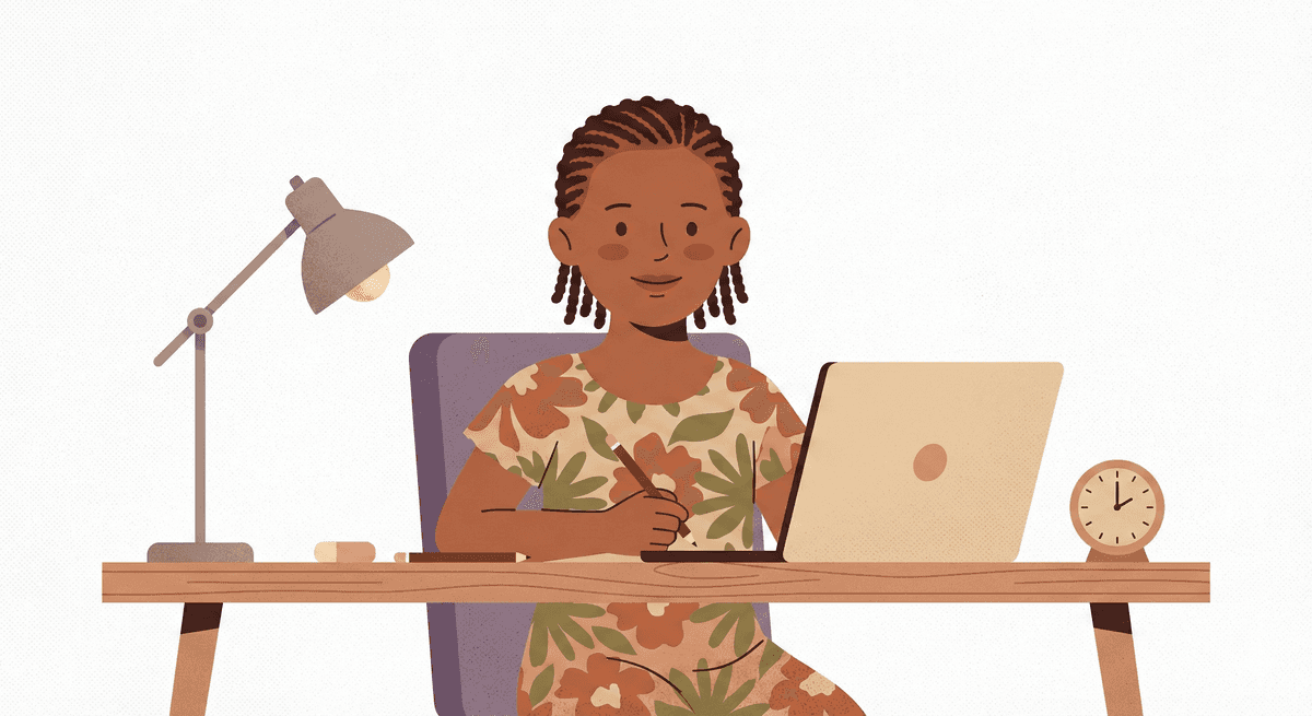 Student studying with structured daily plan